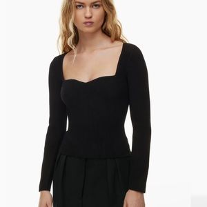 Aritzia Sculpt Knit Sweetheart Longsleeve